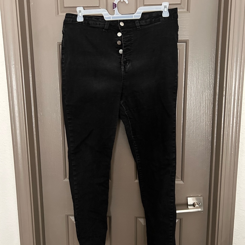Black Button up jeans